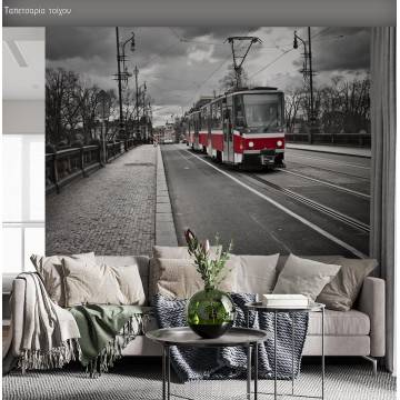 Wallpaper Tram in the city 