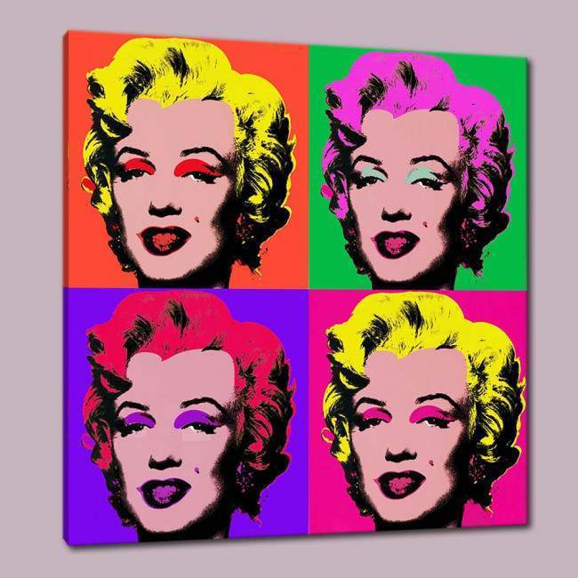 Πίνακας σε καμβά Marilyn Monroe pop art, κοντινό