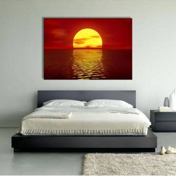Canvas print Sunset, Red sunset