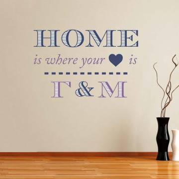 Wall stickers phrases  Home is where your love is