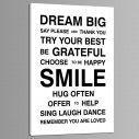 Canvas print Dream Big, house rules, side