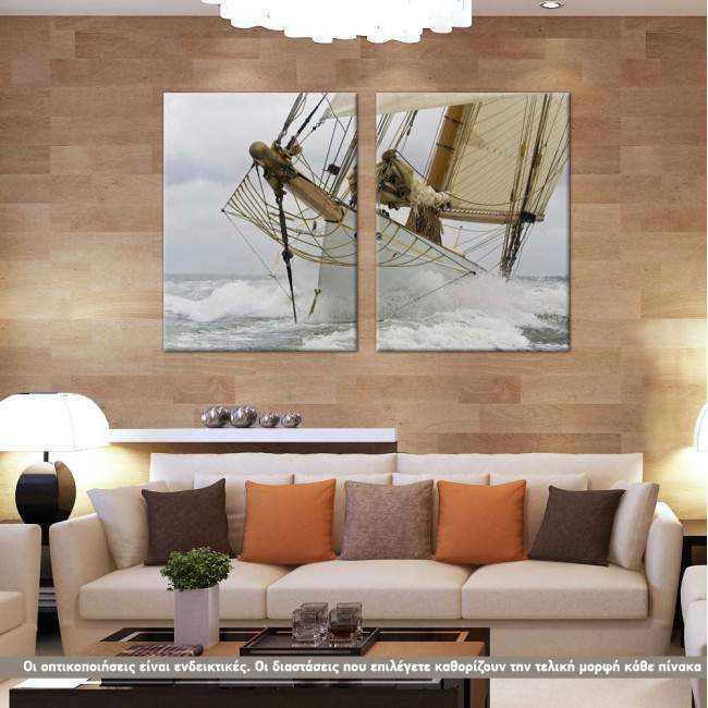 Canvas print Breaking the waves, two panels
