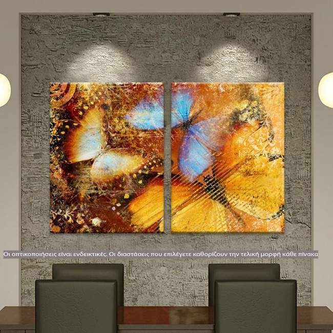 Canvas print Butterfly I artistic, two panels