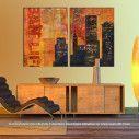Canvas print Urban life, two panels