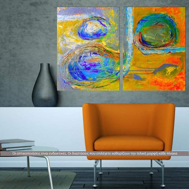 Canvas print Abstract patterns V, two panels