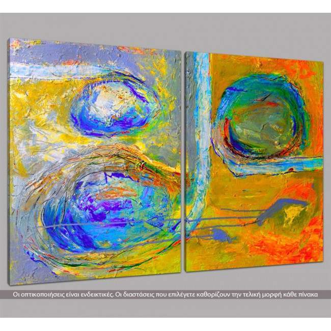 Canvas print Abstract patterns V, two panels, side