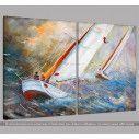 Canvas print Regatta, two panels, side