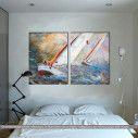Canvas print Regatta, two panels