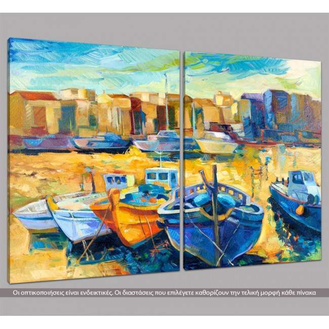 Canvas print Wharf, two panels, side