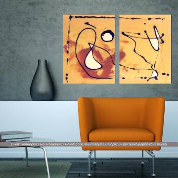Canvas print Autumn dance abstract, two panels