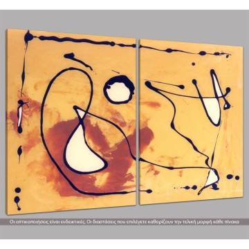 Canvas print Autumn dance abstract, two panels 2