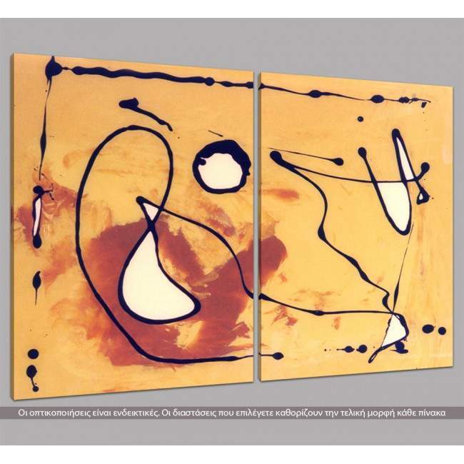 Canvas print Autumn dance abstract, two panels, side
