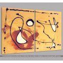 Canvas print Autumn dance abstract, two panels, side