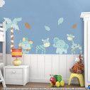 Kids wall stickers Baby safari (blue)
