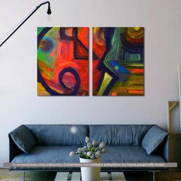Canvas print Abstract painting V, two panels