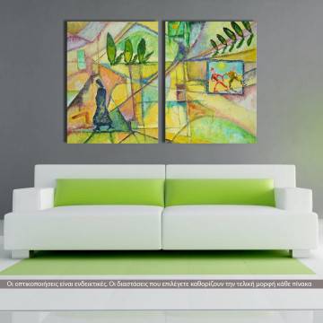 Canvas print Greek landscape, two panels