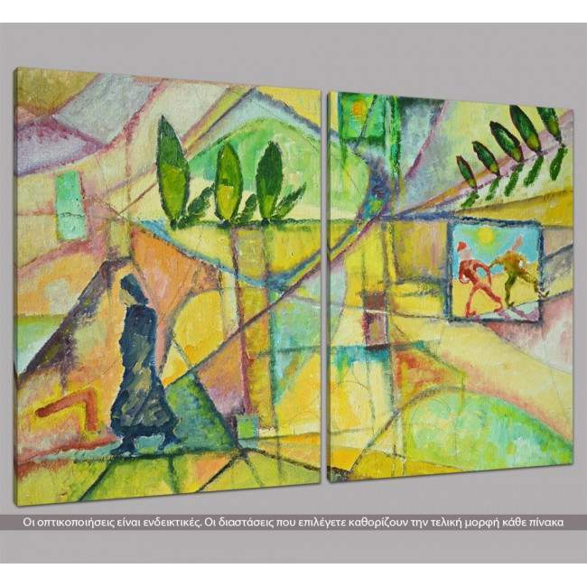 Canvas print Greek landscape, two panels, side