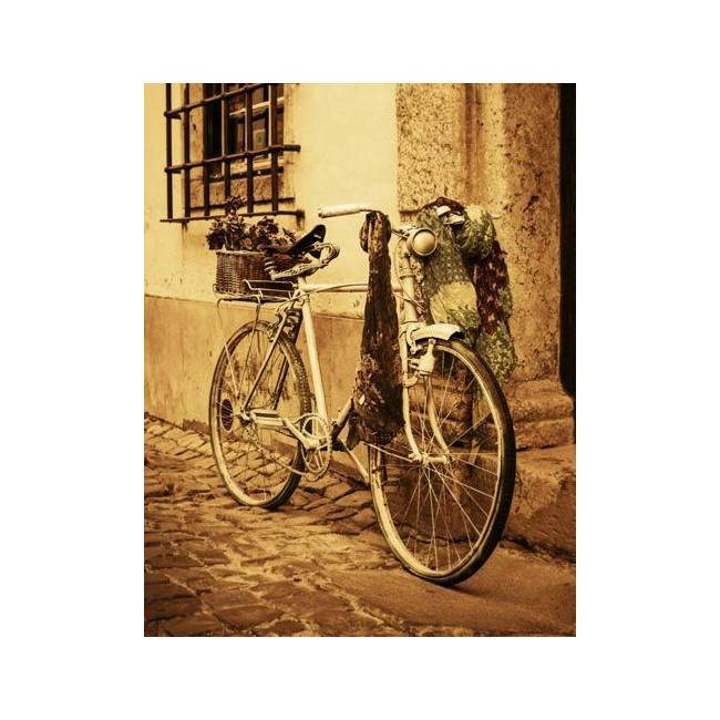 Wallpaper Bicycle on the fence