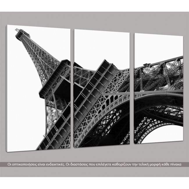 Canvas print Eiffel tower,  3 panels, side