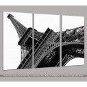 Canvas print Eiffel tower,  3 panels, side