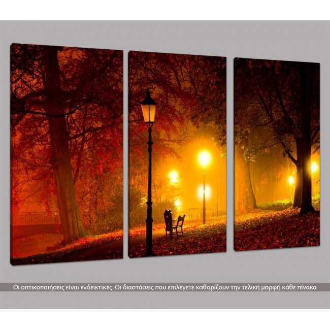 Canvas print Light path,  3 panels, side