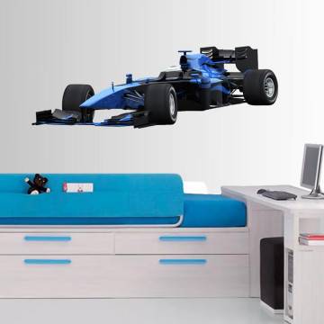 Αυτοκόλλητο τοίχου Αγωνιστικό αυτοκίνητο, Μπλε, F1 Formula One Αγωνιστικό αυτοκίνητο, Μπλε 