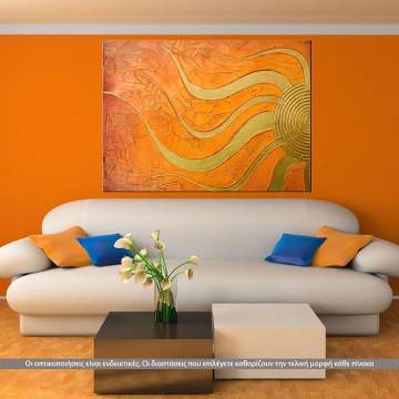 Canvas print Golden sun Framed canvas View 1 2