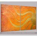 Canvas print Golden sun, two panels, side