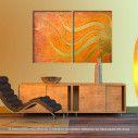 Canvas print Golden sun, two panels