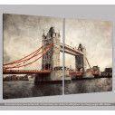 Canvas print Tower bridge, vintage, two panels, side