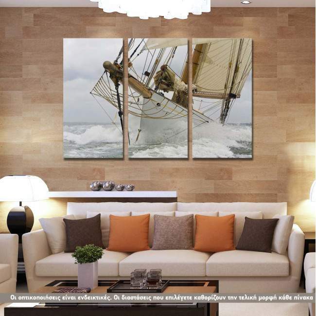 Canvas print Breaking the waves,  3 panels