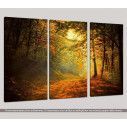 Canvas print Forest memories,  3 panels, side