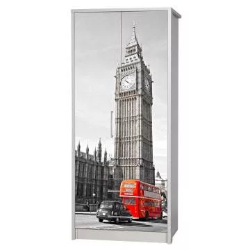 Big Ben and red busαυτοκόλλητο ντουλάπας