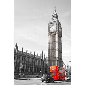 Big Ben and red busαυτοκόλλητο ντουλάπας 2