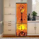 Fridge sticker Abstract girl orange
