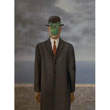 Αυτοκόλλητο πόρτας Son of a man, Rene Magritte 2