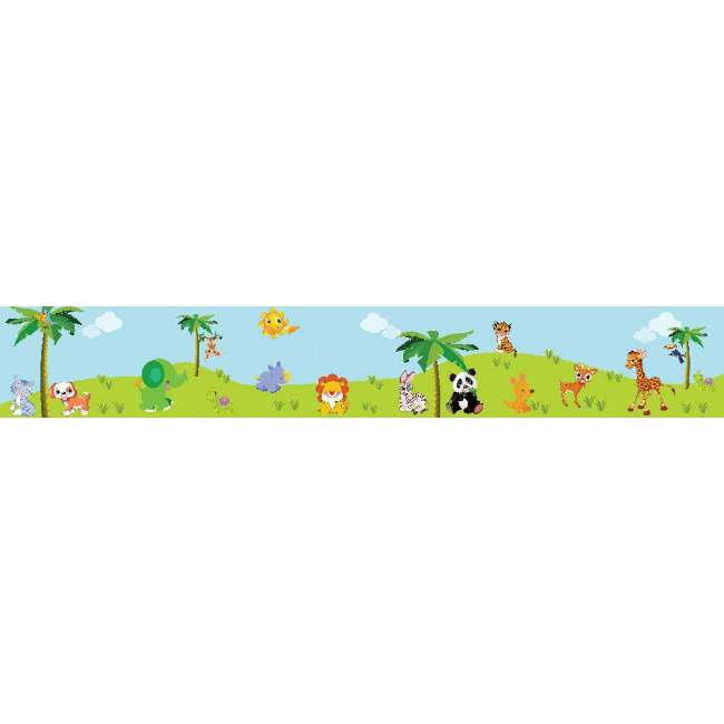 Wall sticker Border Land animals