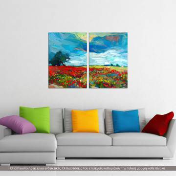 Canvas print Spring bloom, two panels