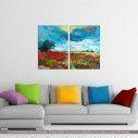 Canvas print Spring bloom, two panels
