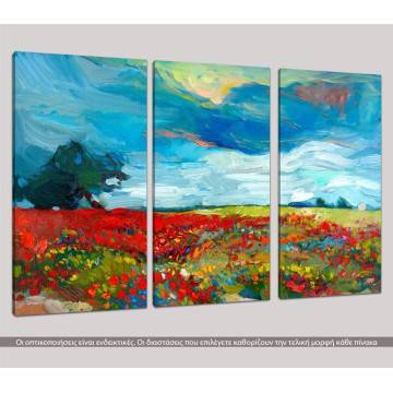 Canvas print Spring bloom,  3 panels 2