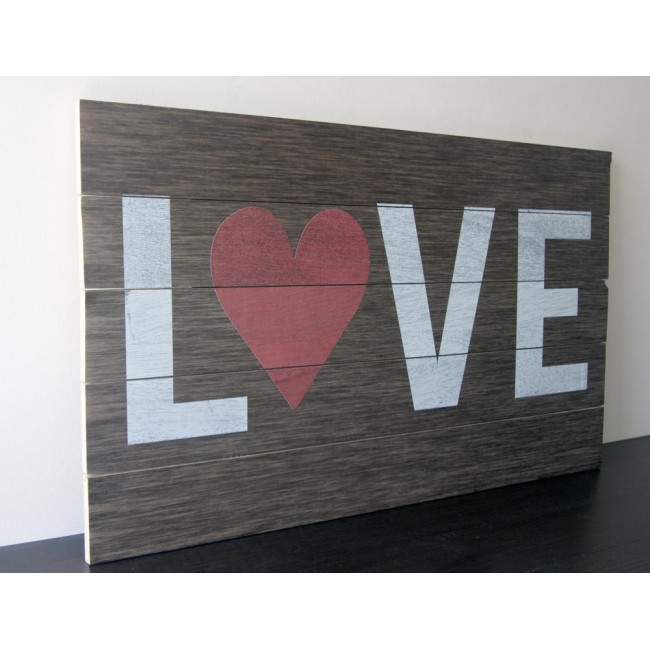 Wooden sign L♥VE