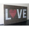 Wooden sign L♥VE