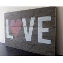 Wooden sign L♥VE