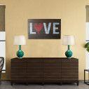 Wooden sign L♥VE