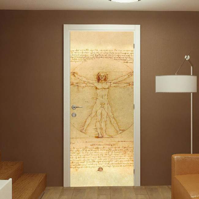 Door sticker The Vitruvian man, Leonardo Da Vinci