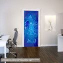 The Vitruvian man (Blueprint)  Door sticker 