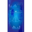 The Vitruvian man (Blueprint)  Door sticker 