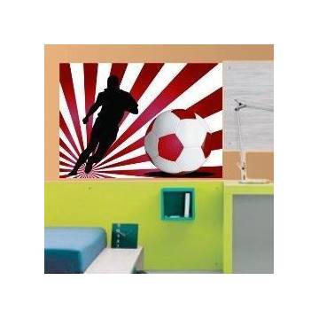 Wall stickers Footballer with red background