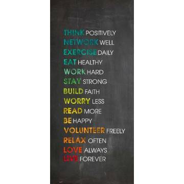 Door sticker Think positively 2