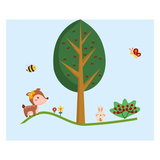 Kids wall stickers Forest animals